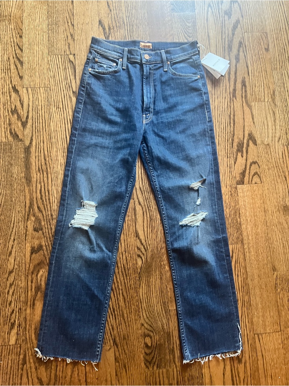 MOTHER jeans High waisted rider ankle fray. Size 28. NEW WITH TAGS